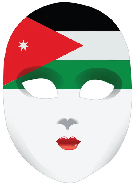 Bandanna en forma de bandera de Jordania — Vector de stock