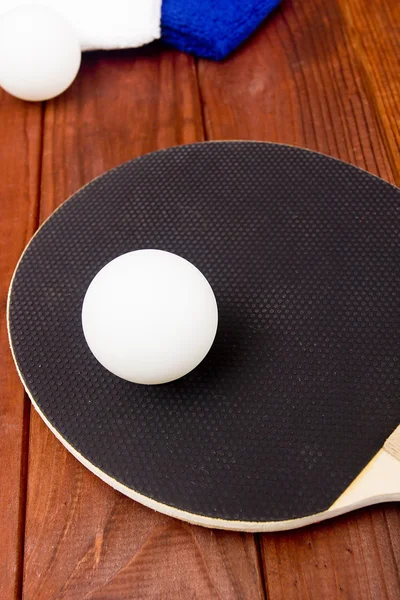 Table tennisrackets met een zwarte coating — Stockfoto