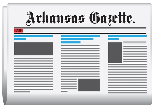Αφηρημένη εφημερίδα του Αρκάνσας στις Ηνωμένες Πολιτείες — Διανυσματικό Αρχείο