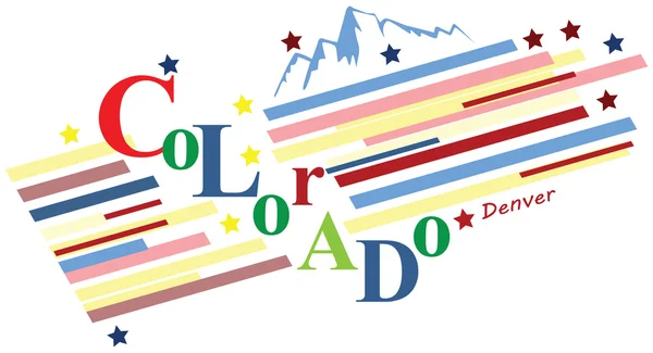 Banner Colorado dla prezentacji USA Państwa — Wektor stockowy