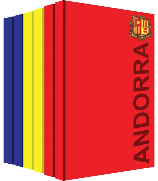 Books about Andorra — Stock Vector