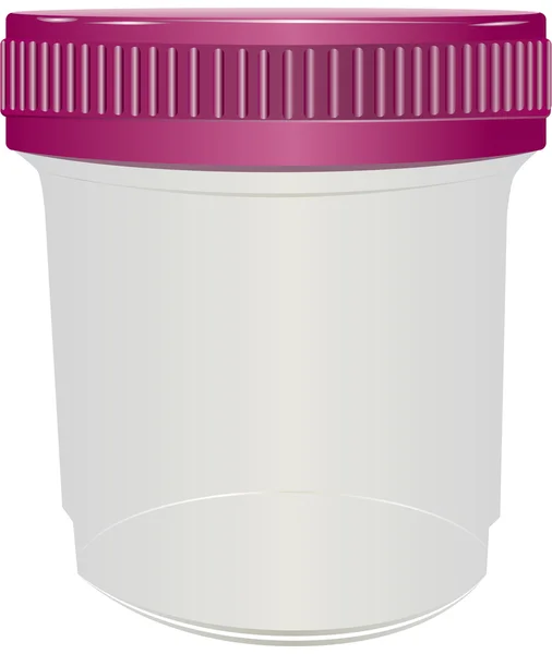 Verzegelde plastic container — Stockvector