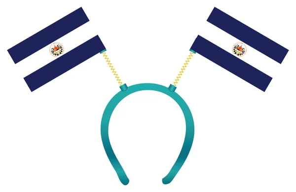 Huvudbonader flagga El Salvador — Stock vektor