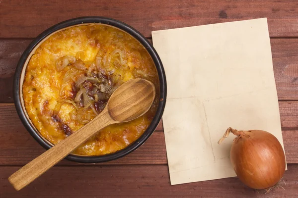 Sopa de cebolla francesa — Foto de Stock