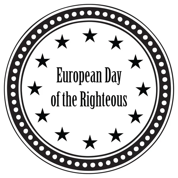 European Day of the Righteous — Stock Vector