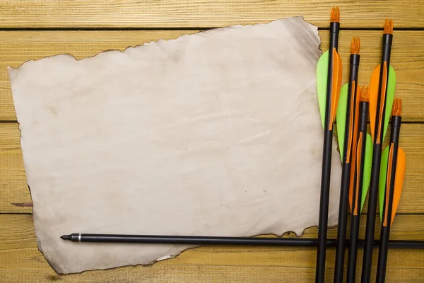 Set of arrows for the sports of archery — Stock Photo, Image