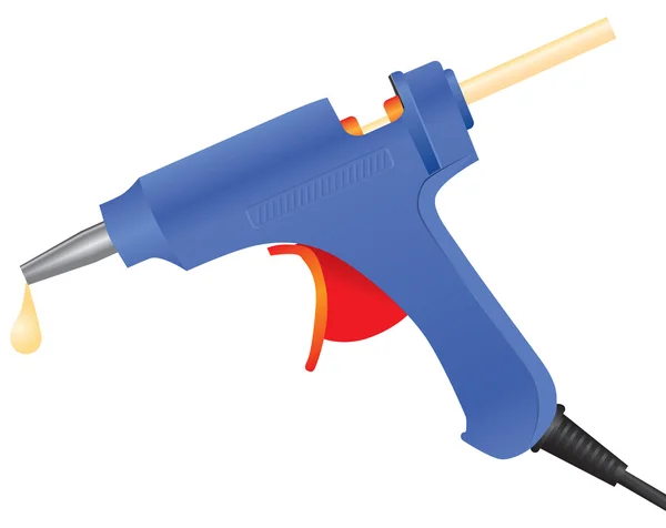 Glue gun with glue sticks — Stock Vector