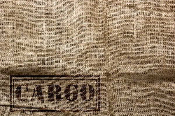 Timbre sur le sac de transport de marchandises — Photo