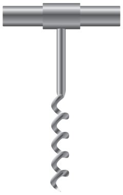 Vintage tirbuşon metal saplı