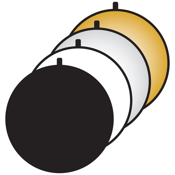 Inklapbare multi-disk lichte Reflector — Stockvector