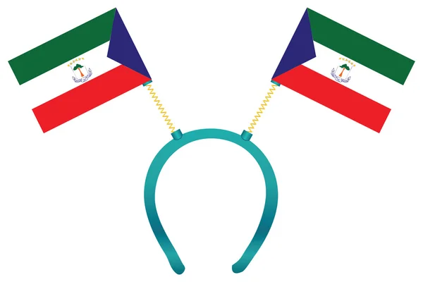 Bandiera copricapo Guinea Equatoriale — Vettoriale Stock