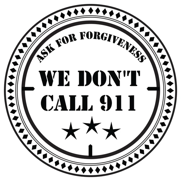 No llamamos al 911. — Archivo Imágenes Vectoriales