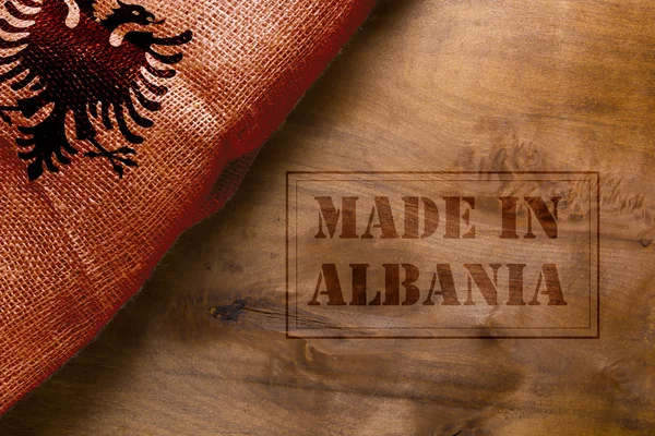 Fabricado em albania — Fotografia de Stock