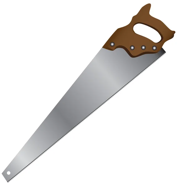 Классическая ножовка на дереве — стоковый вектор