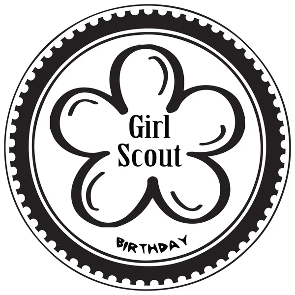 Anniversaire Scout fille — Image vectorielle