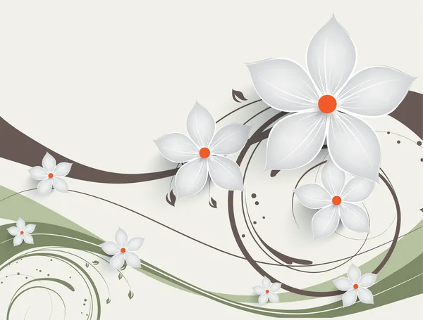 花卉背景设计 — 图库矢量图片