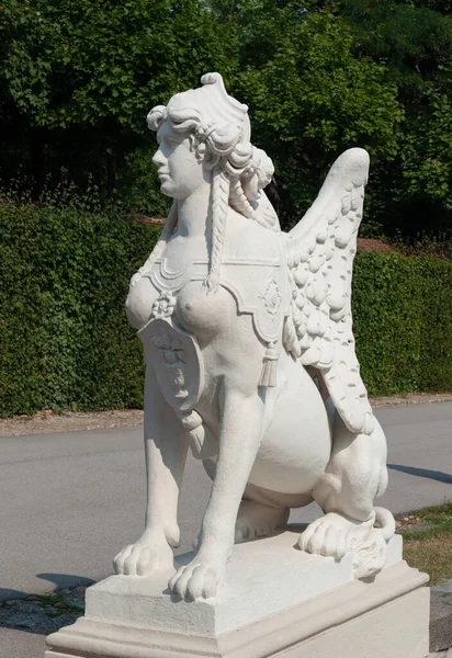 Viena Áustria Julho 2019 Escultura Esfinge Jardim Lower Belvedere Sobre — Fotografia de Stock