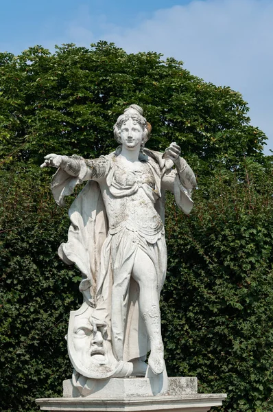 Viena Áustria Julho 2019 Escultura Feminina Jardim Lower Belvedere Sobre — Fotografia de Stock