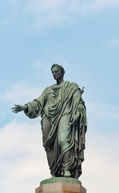 Avusturya İmparatoru I. Franz 'ın heykeli Hofburg Sarayı kompleksi, Viyana, Avusturya