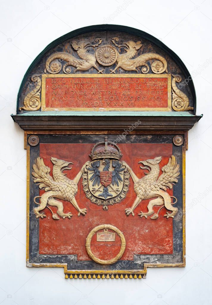 Coat of arms of Ferdinand I as King of the Romans, 1536, Hofburg palace, Vienna, Austria