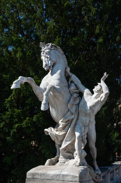 Statue Cheval Devant Musée Histoire Naturelle Près Complexe Hofburg Vienne — Photo
