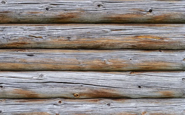 Texture of old cracked log wall — Stock Photo, Image