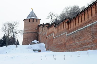 Kremlin duvarı ve Kulesi, Nijniy Novgorod, Rusya Federasyonu
