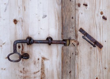 Old wrought iron lock