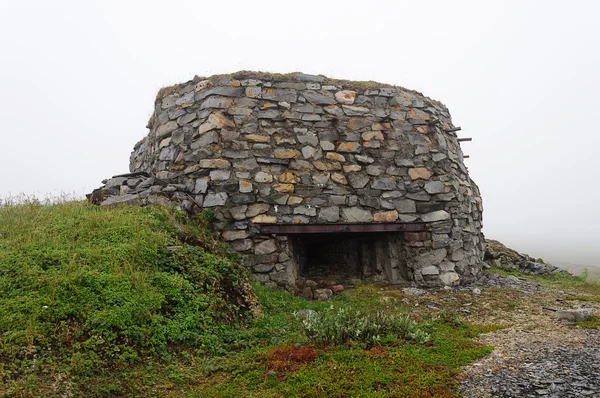 Bunker alemão da Segunda Guerra Mundial em tundra — Fotografia de Stock