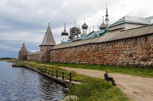 Соловецкий (Спасо-Преображенский) монастырь, Россия Лицензионные Стоковые Фото