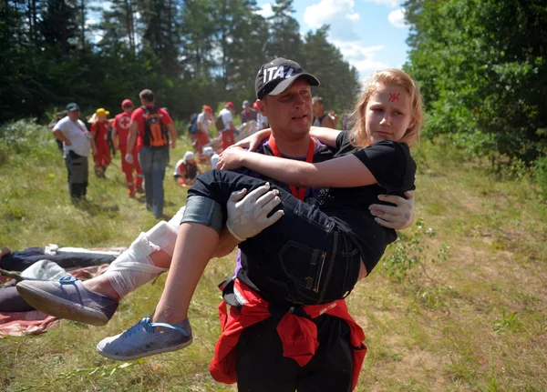 在白俄罗斯明斯克地区红十字培训 — 图库照片