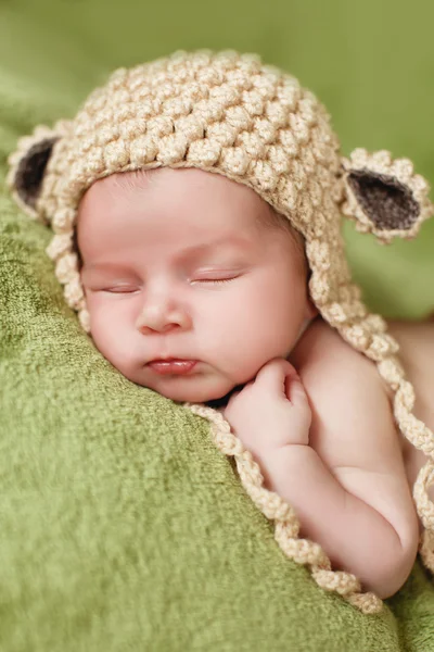 Sono tranquilo de um bebê recém-nascido — Fotografia de Stock