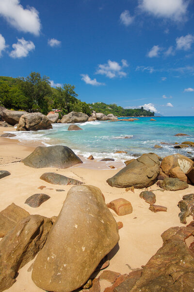 Unspoiled tropical beach in Sri Lanka.