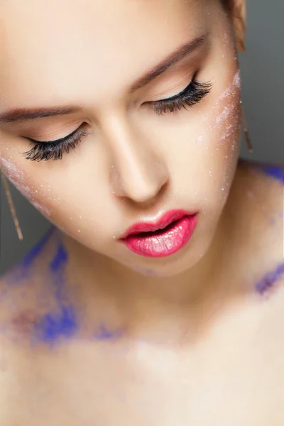 Beautiful woman with professional make up — Stock Photo, Image