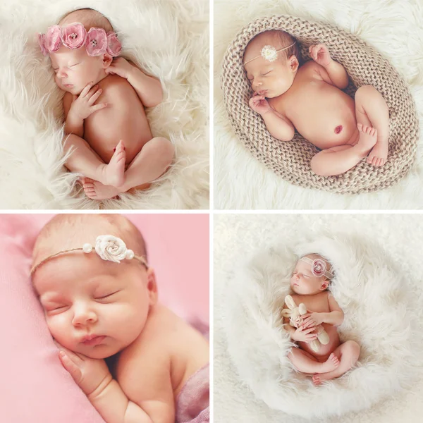 Nahaufnahme Porträt eines schönen schlafenden Babys. — Stockfoto