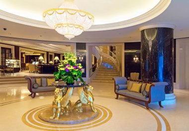 otel salonlarında