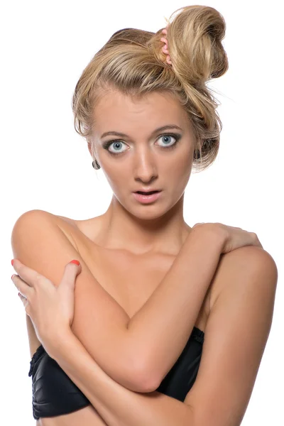 Emotional girl model — Stock Photo, Image