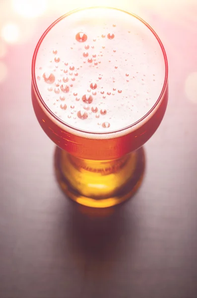 Lager beer on table — Stock Photo, Image