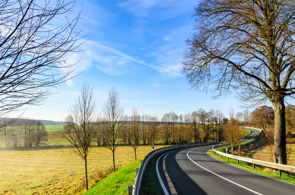 Hösten vägen scenen — Stockfoto