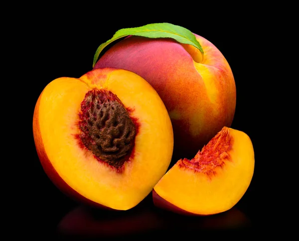 Fresh peach isolated on white — Stock Photo, Image