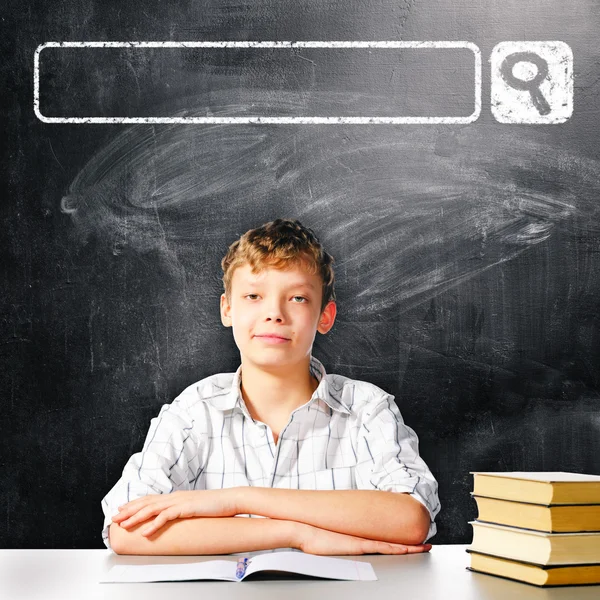 Menino da escola — Fotografia de Stock