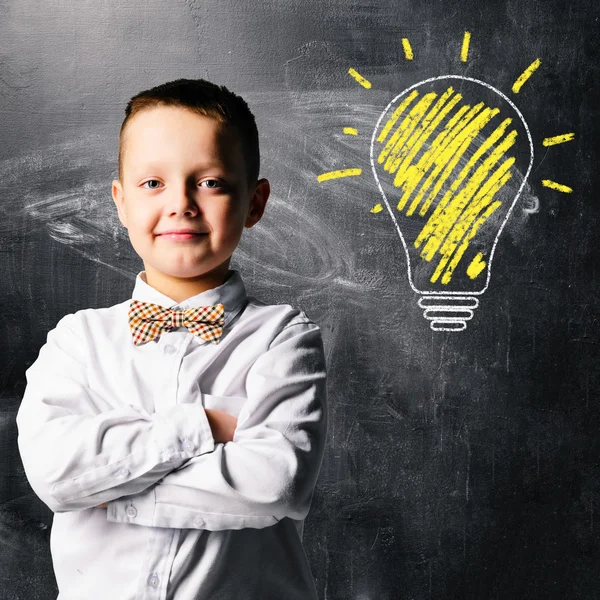 Menino da escola — Fotografia de Stock