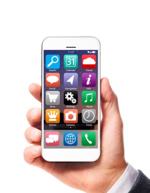 elinde modern smartphone