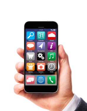 elinde modern smartphone