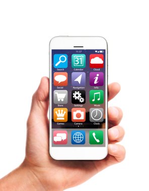 elinde modern smartphone