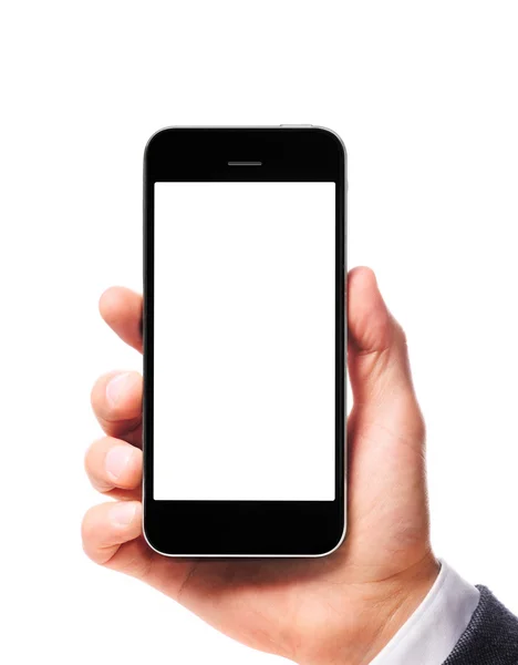 Modern smartphone i hand — Stockfoto