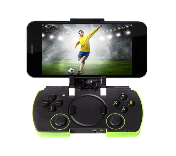 Smartphone avec manette de jeu — Photo