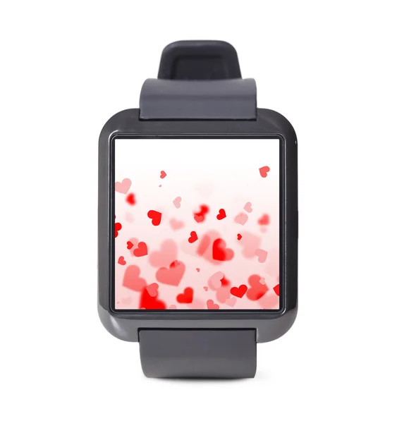 Moderna smart Watch-klocka med hjärtan — Stockfoto