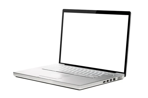 Modern laptop on white — Stock Photo, Image