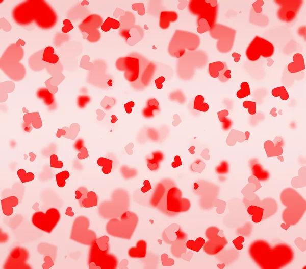 Červené a růžové srdce — Stock fotografie